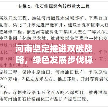 河南坚定推进双碳战略，绿色发展步伐稳健